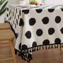 Lexuan Xiu cotton linen thickened tablecloth black and white simple ins wind cotton linen wholesale picnic party tablecloth cover 