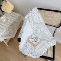 Korean ins blogger same style lace tablecloth room coffee shop decoration background cloth cream white hanging cloth art dinner mat 