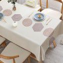 Table cloth waterproof, scald proof, oil proof, wash free pvc tea table mat rectangular light luxury table cloth 