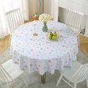 Factory direct sale diameter 210230cm big round tablecloth European style gilded PVC round table cloth water and oil proof tablecloth 