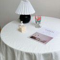 Ins Net Red Vintage Pleated Ruffles Table Cloth White Lace Shooting Background Cloth Living Room Table Cloth Home stay 