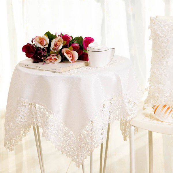 Manufacturer wholesale tablecloth modern Chinese style satin lace tablecloth lace tea table long tablecloth wholesale 