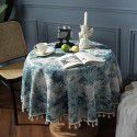 Cloth father tablecloth high temperature resistant tablecloth ins cotton linen tassel art rectangular tablecloth table mat tea table cover