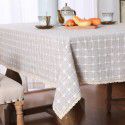 Thickened plaid tablecloth, cotton linen, small and fresh rectangular Japanese simple tablecloth, table cloth, Amazon cross-border 