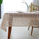 Countryside wind hook knitting cotton thread hollow tassel tablecloth tea table round table piano cloth tablecloth cross-border source 