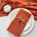 Cross border factory directly supplies pure cotton orange green tablecloth Western restaurant pure cotton gauze Hotel wedding banquet tablecloth 