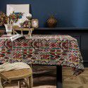 Yimanqiyun American Table Cloth Colorful Jacquard Table Cloth Double sided Pattern Thick Table Cloth Geometric Bohemian Style 