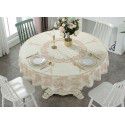 Factory direct sale diameter 210230cm big round tablecloth European style gilded PVC round table cloth water and oil proof tablecloth 