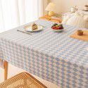 Table cloth waterproof, scald proof, oil proof, wash free pvc tea table mat rectangular light luxury table cloth 