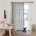 Cross border Amazon Nordic INS style simple and versatile black-and-white dot balcony window curtain