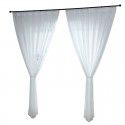 Nordic luxury fishbone gauze, white screen curtain, screen curtain, living room, floating window, balcony, semi opaque screen curtain