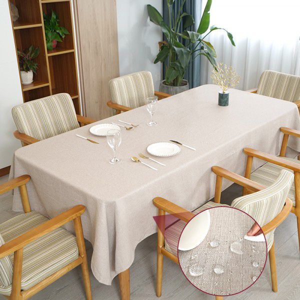 Ins Wind Home Table Cloth Waterproof and Oil proof Wholesale Amazon Thickened Free Cleaning Hotel Western Restaurant Tea Table Cloth 