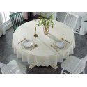 Factory direct sale diameter 210230cm big round tablecloth European style gilded PVC round table cloth water and oil proof tablecloth 