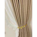 Cotton and linen Japanese shading curtains, living room, bedroom, study, high temperature setting project, home stay hotel, curtain cloth finished products