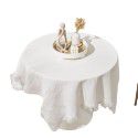 French tablecloth ins Japanese cotton linen white high-grade luxury tea table table table cloth bedside table cloth 