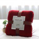 Foreign trade small blanket coral blanket four seasons nap travel blanket solid flannel thickened yoga gifts wholesale 