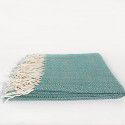 Luxury dark green sofa blanket bed towel bed blanket light green model room blanket thousand bird grid knitting bed blanket 