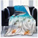 DIY blanket creative autumn and winter warm sofa cover blanket high-definition digital printing double-sided flannel air conditioning blanket 