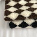 Ins net red black and white checkerboard contrast small blanket simple fashion office nap blanket warm in autumn and winter 