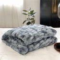 High grade imitation fur blanket comfortable skin friendly bubble rabbit blanket winter sofa blanket leisure blanket light luxury bed tail blanket 