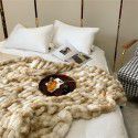 High grade imitation fur blanket comfortable skin friendly bubble rabbit blanket winter sofa blanket leisure blanket light luxury bed tail blanket 