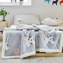 Children's blanket thickened winter cashmere quilt Children's kindergarten nap baby coral blanket 