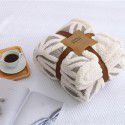 Foreign trade export thickened double-layer comfortable cotton wool jacquard blanket thickened cashmere double-layer blanket in winter office blanket 