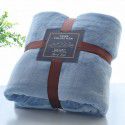 Foreign trade small blanket coral blanket four seasons nap travel blanket solid flannel thickened yoga gifts wholesale 