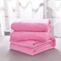 Flannel blanket logo Noon nap blanket Coral velvet air conditioning blanket thickened solid color activity gift blanket in summer 