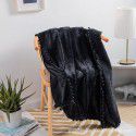 Cross border direct supply tassel ball blanket sofa dormitory blanket gift air conditioning blanket flange color solid wholesale 