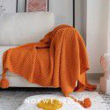 Noon nap blanket, office air conditioner, small wool sofa, blanket, tassel, knitting ball, wool yarn, casual manufacturer, direct sales 