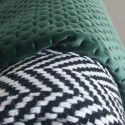 Luxury dark green sofa blanket bed towel bed blanket light green model room blanket thousand bird grid knitting bed blanket 