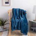 Cross border direct supply tassel ball blanket sofa dormitory blanket gift air conditioning blanket flange color solid wholesale 