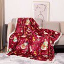 Cross border special flannel Christmas blanket Double layer snow Christmas decorative blanket Foreign trade nap blanket Air conditioning blanket