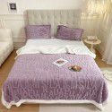 Autumn and winter thickened warm taff milk wool blanket version pure simple lamb wool blanket blanket bedding 