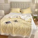 Cross border cashmere blanket thickened double layer jacquard taff blanket siesta blanket flannel blanket 