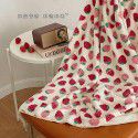 Strawberry coral wool blanket thin summer office nap air conditioning blanket nap sofa shawl blanket blanket 