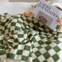 Chessboard check handmade blanket milk wool cover blanket lamb wool pillow case flannel imitation wool jacquard blanket sub net red 