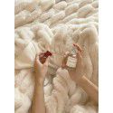 Cat like feel~high-grade tie dyed imitation fur rabbit hair blanket super soft casual blanket simple sofa blanket 