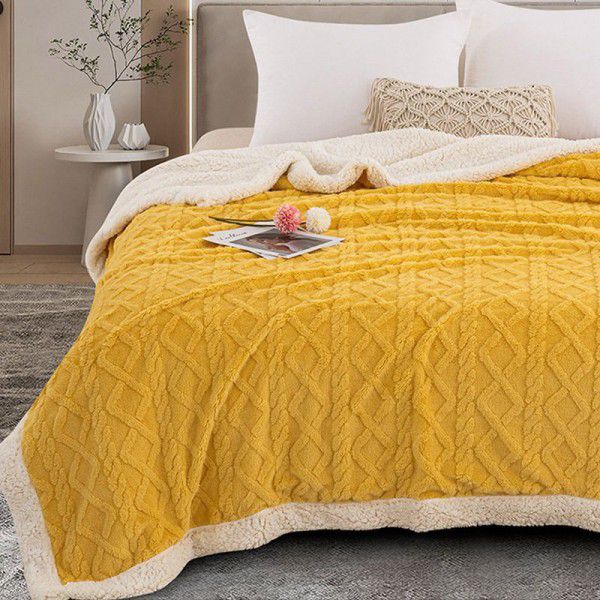 Hot autumn and winter taff blanket cover blanket warm cashmere anti-static office travel blanket bed wholesale 