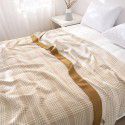 Leisure bamboo cotton sofa cover blanket towel quilt cool thousand bird grid gauze summer cool quilt air conditioning blanket summer double 