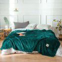 New super soft pure color flannel blanket plain stripe magic velvet nap blanket air conditioning blanket cover blanket special price 