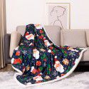 Cross border special flannel Christmas blanket Double layer snow Christmas decorative blanket Foreign trade nap blanket Air conditioning blanket