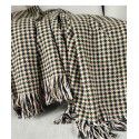 Luxury dark green sofa blanket bed towel bed blanket light green model room blanket thousand bird grid knitting bed blanket 