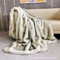 European Fox like Blanket Model Room Soft Fur Blanket PV Blanket Bed End Blanket 