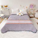 Autumn and winter thickened milk velvet bed cover, crystal velvet quilted quilted cotton quilted bed sheet, high weight, foldable blanket, cotton blanket 