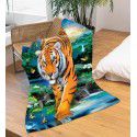 DIY blanket creative autumn and winter warm sofa cover blanket high-definition digital printing double-sided flannel air conditioning blanket 