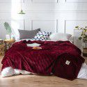 New super soft pure color flannel blanket plain stripe magic velvet nap blanket air conditioning blanket cover blanket special price 