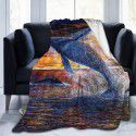 DIY blanket creative autumn and winter warm sofa cover blanket high-definition digital printing double-sided flannel air conditioning blanket 