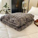 High grade imitation fur blanket comfortable skin friendly bubble rabbit blanket winter sofa blanket leisure blanket light luxury bed tail blanket 